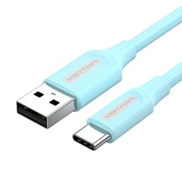 Kabel USB 2.0 A do USB-C 3A 1,5m Vention COKSG jasnoniebieski