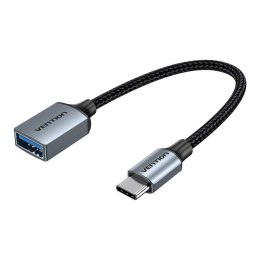Kabel USB 3.0 C męski do USB żeński OTG 0,15m Vention CCXHB (szary)