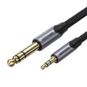 Kabel audio 3,5mm TRS męski do 6,35mm męski 2m Vention BAUHH Szary