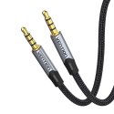 Kabel audio TRRS 3,5mm męski do męskiego kabla Aux 1m Vention BAQHF Szary