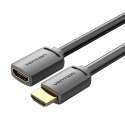 Kabel HDMI-A męski do HDMI-A żeński 4K HD 0,5m Vention AHCBD (Czarny)