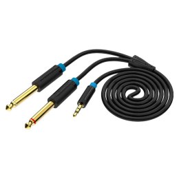 Kabel audio Vention BACBD męski TRS 3,5mm na 2x męski kabel audio 6,35mm 0,5m czarny