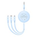 Kabel ładowania 3w1 Baseus USB do USB-C, USB-M, Lightning 3,5A, 1,1m (niebieski)