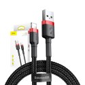 Kabel Lightning USB Baseus Cafule 2,4A 0,5m (czarno-czerwony)