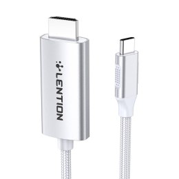 Kabel USB-C do 4K60Hz HDMI Lention, 3m (srebrny)