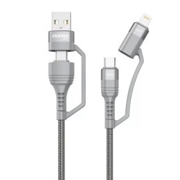 Kabel USB Dudao L20xs 4w1 USB-C / Lightning / USB-A 2.4A, 1m (szary)