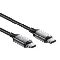 Kabel szybko ładujący Rocoren USB-C do USB-C Retro Series 100W, 2m (szary)