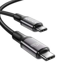 Kabel szybko ładujący Rocoren USB-C do USB-C Retro Series 240W, 2m (szary)
