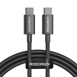 Kabel szybko ładujący Rocoren USB-C do USB-C Simples Series 100W, 1m (czarny)